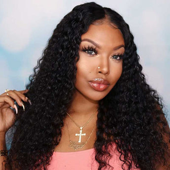 Aligrace 4x4 Lace Closure Kinky Curly Human Hair Wigs 