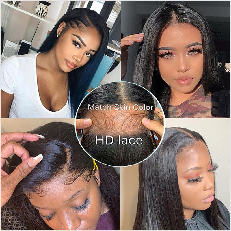 HD Straight Hair 4*4 Lace Closure Free part Suit Skin Well HD Lace Closure 5*5 Straight Hair Closure Can Be Dyed HD Lace Closure AliGrace 