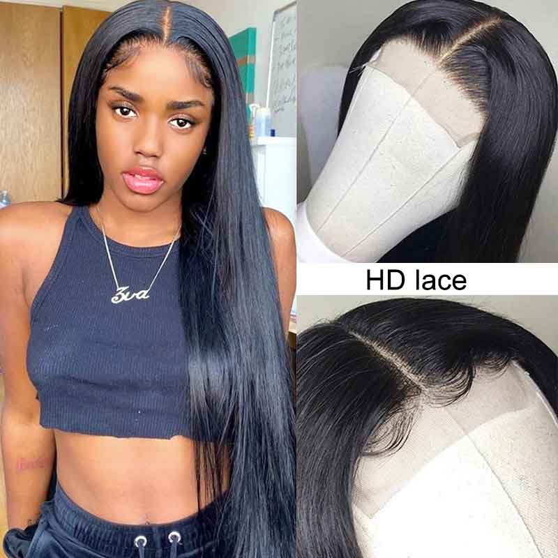 Aligrace 5x5 HD Closure Lace Straight Glueless Wigs