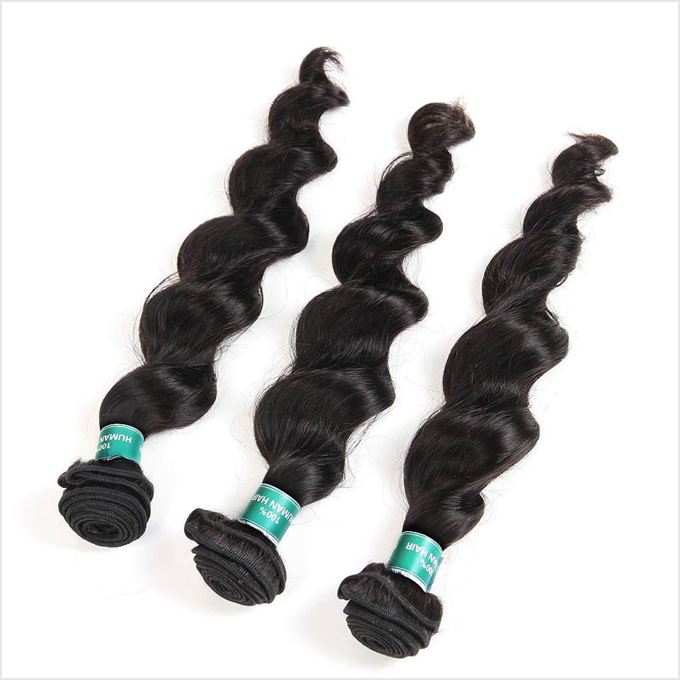 Ali Grace Loose Wave Hair Bundles 3 Pcs With 4x4 Lace Closure