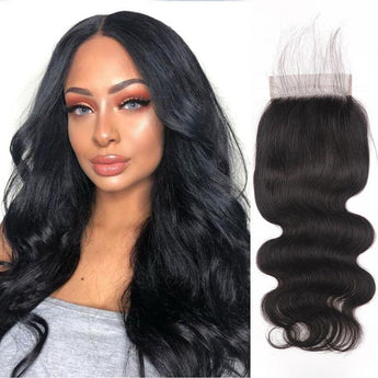 Body Wave 4*4 HD Lace Closure Free part 5*5 16inch-20inch Unprocessed Virgin Human Hair 5*5 Lace Closure No Shedding Peruvian 4*4 Lace Closure AliGrace 