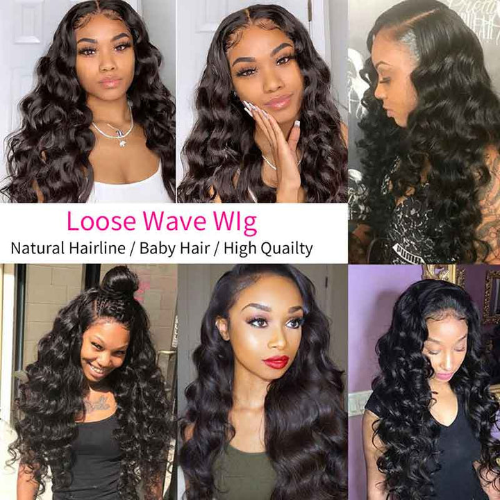Ali Grace 4x4 Lace Closure Loose Wave Human Hair Wigs