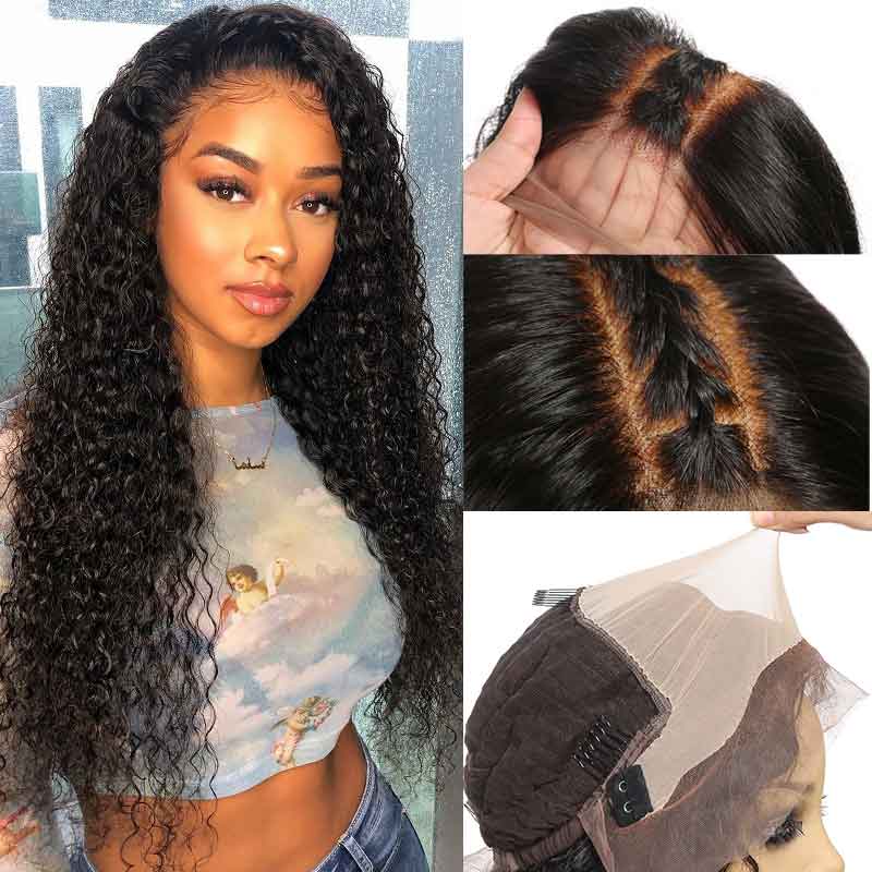 Aligrace 13x6 Lace Frontal Kinky Curly Human Hair Wigs