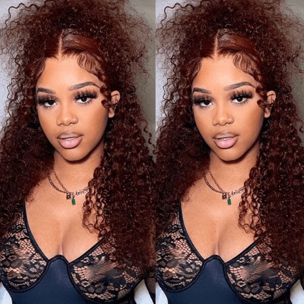 MUST HAVE AUBURN CURLY 13*4 FRONTAL WIG