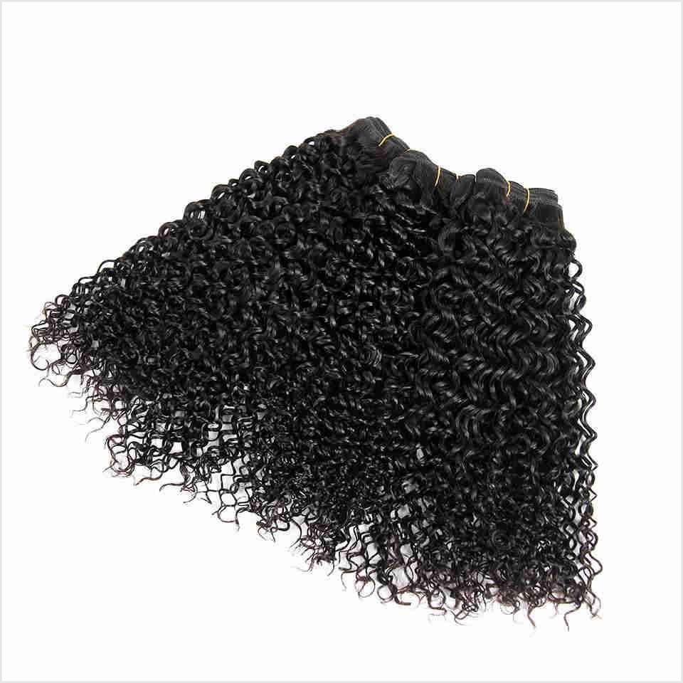 Ali Grace Kinky Curly Hair Bundles 3 Pcs With 4x4 Lace Closure 