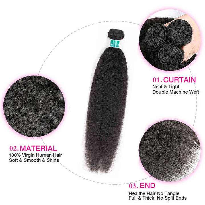 Kinky Straight 1 Bundle Human Hair-10