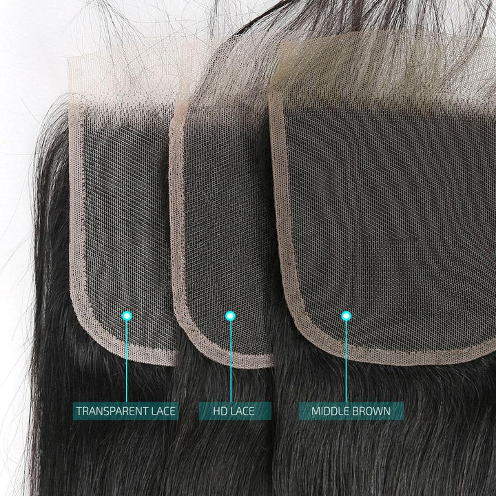 HD Straight Hair 4*4 Lace Closure Free part Suit Skin Well HD Lace Closure 5*5 Straight Hair Closure Can Be Dyed HD Lace Closure AliGrace 