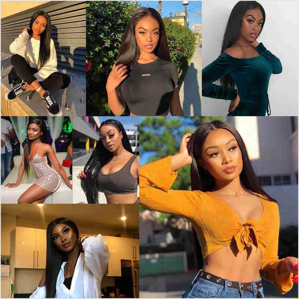 Ali Grace Straight Human Hair Bundles 3 Pcs With 13x4 Lace Frontal 