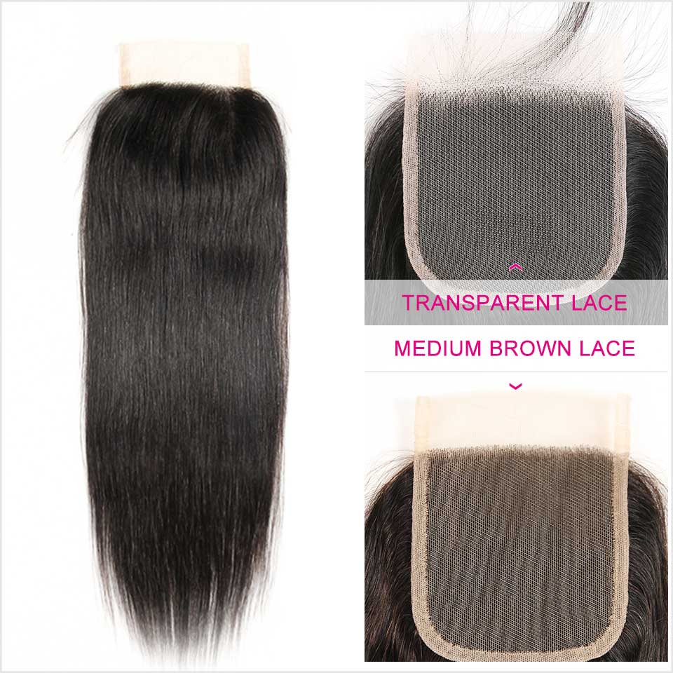 Brazilian Straight Hair 4*4 Lace Closure-3