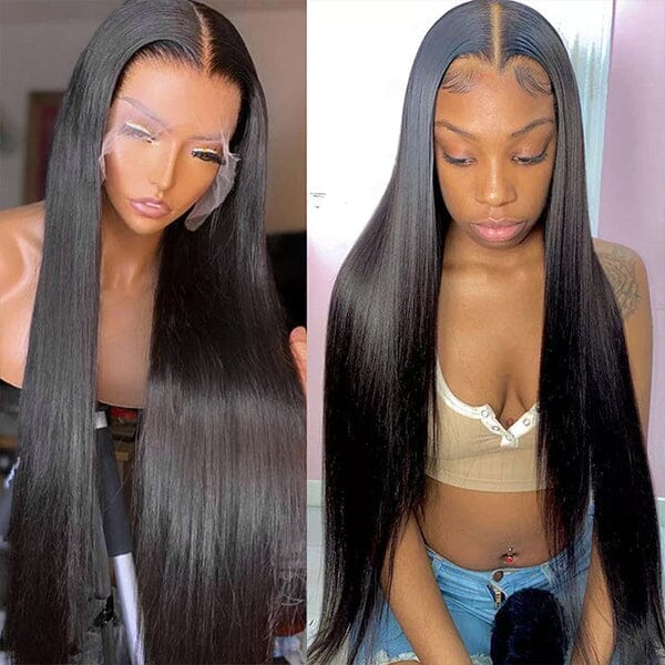 Aligrace 13x4 Glueless Lace Straight Wig With Bleached Invisible Knots