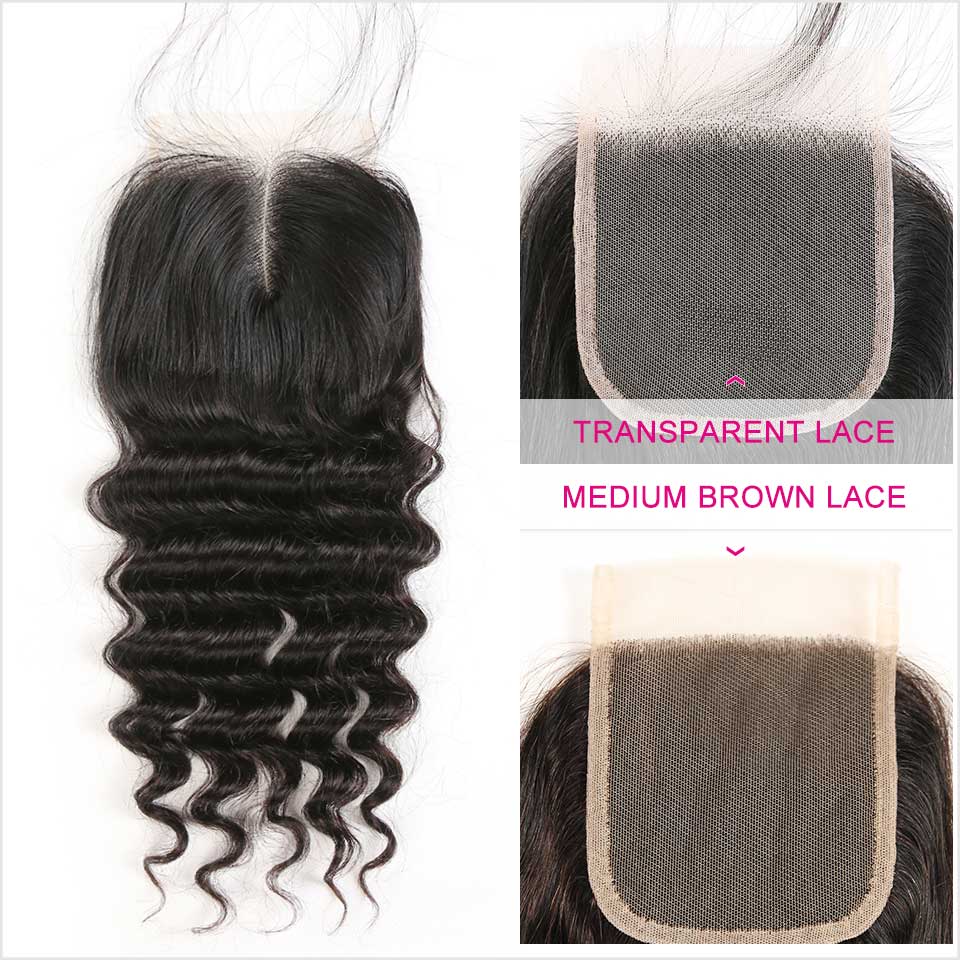 Ali Grace Water Wave Hair Weave 3 Pcs With 4x4 Lace Closure 